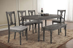 Demi Weathered Grey Rustic Wood Dining Table