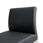 Denmark 2 Black Vegan Leather Counter Height Stools