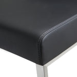 Denmark 2 Black Vegan Leather Counter Height Stools