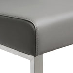 Denmark 2 Grey Vegan Leather/Steel Bar Stools