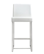 Denmark 2 White Vegan Leather Counter Height Stools