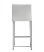 Denmark 2 White Vegan Leather Counter Height Stools