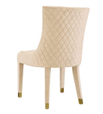 Diamond 2 Cream Velvet Upholstered Side Chairs