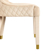 Diamond 2 Cream Velvet Upholstered Side Chairs