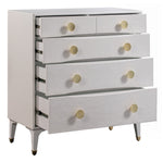 Divine White Wood 5-Drawer Chest