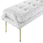 Eileen Terrazzo Velvet Bench