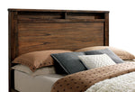 Elkton Oak Wood King Bed with 2 Drawers