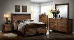 Elkton Oak Wood King Bed with 2 Drawers