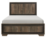 Ellendale Rustic Mahogany/Dark Ebony Wood King Bed