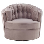 Eloise Mauve Velvet Swivel Accent Chair