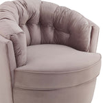 Eloise Mauve Velvet Swivel Accent Chair