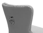 Vienne 2 Gray Velvet/Wood Counter Height Chairs