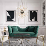 Eva Modern Forest Green Velvet Sofa