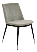 Evora 2 Grey Velvet/Metal Side Chairs