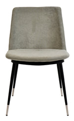 Evora 2 Grey Velvet/Metal Side Chairs