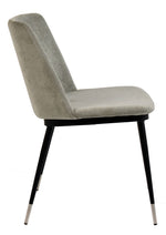 Evora 2 Grey Velvet/Metal Side Chairs