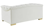 Farah Cream Velvet Loveseat