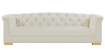 Farah Cream Velvet Sofa (Oversized)