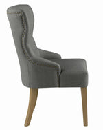 Florence Grey Fabric/Rustic Smoke Wood Side Chair