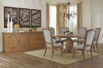 Florence Rustic Smoke Wood Round Dining Table