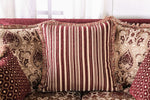 Franklin Burgundy Fabric/Espresso Loveseat