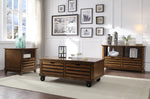 Gabriella Oak Wood Rectangular Coffee Table with Storage