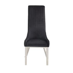 Gianna 2 Black PU Leather/Silver Metal Side Chairs