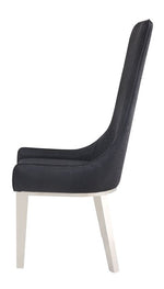 Gianna 2 Black PU Leather/Silver Metal Side Chairs