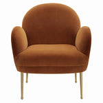 Gwen Cognac Velvet Accent Chair