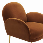 Gwen Cognac Velvet Accent Chair