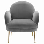 Gwen Grey Velvet Accent Chair