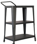 Harold Black Metal 3-Tiers Serving Cart