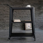 Harold Black Metal 3-Tiers Serving Cart