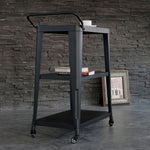 Harold Black Metal 3-Tiers Serving Cart