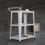 Harold White Metal 3-Tiers Serving Cart