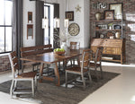 Holverson Rustic Brown Wood Dining Bench