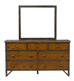 Holverson Rustic Brown Wood 7-Drawer Dresser