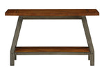 Holverson Rustic Brown Wood Sofa Table with Shelf