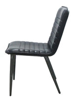 Hosmer 2 Black Top Grain Leather/Antique Black Side Chairs