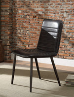 Hosmer 2 Black Top Grain Leather/Antique Black Side Chairs