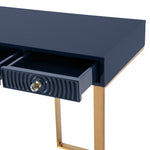 Janie Blue Lacquer Wood Desk