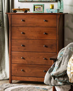 Keizer Cherry Wood Chest with 5 Drawers