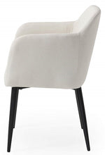 Jason 2 Beige Fabric/Metal Arm Chairs