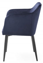 Jason 2 Blue Fabric/Metal Arm Chairs