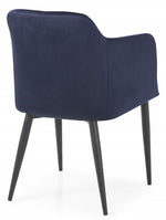 Jason 2 Blue Fabric/Metal Arm Chairs