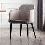 Jason 2 Gray Fabric/Metal Arm Chairs