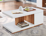 Moa White/Natural Tone Wood Coffee Table