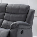 Jim 2-Pc Gray Fabric Manual Recliner Sofa Set