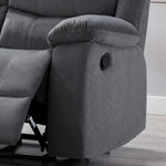 Jim Gray Fabric Manual Recliner Loveseat