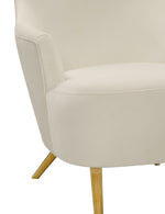 Julia Cream Velvet Wingback Accent Chair